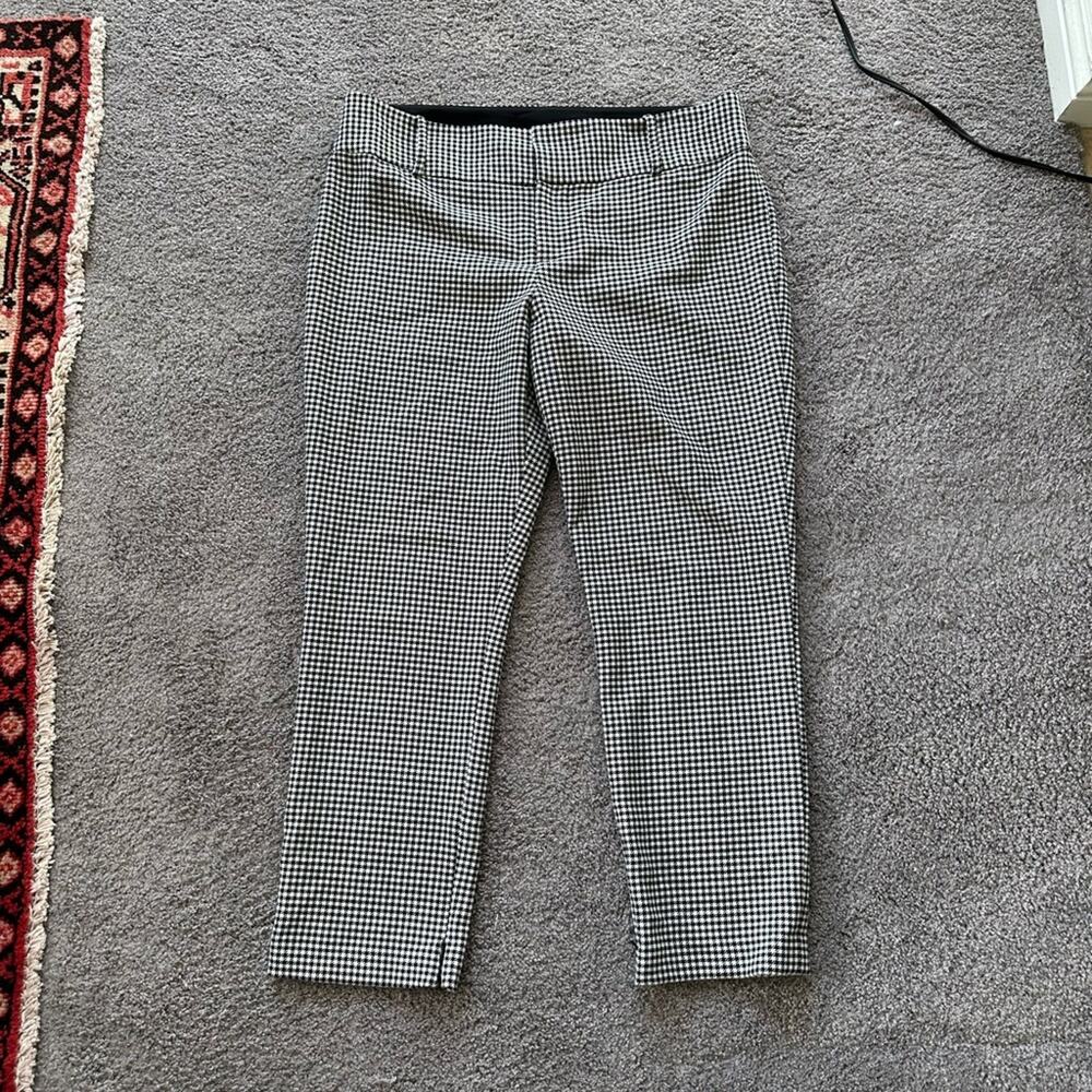 Alice + Olivia Houndstooth Stacy Slim Ankle Pants